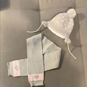Baby girl winter hat and scarf